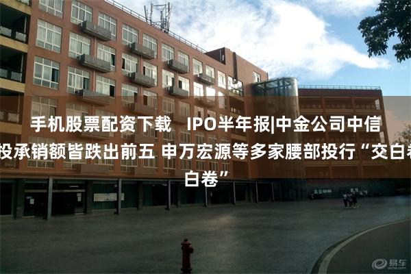 手机股票配资下载   IPO半年报|中金公司中信建投承销额皆跌出前五 申万宏源等多家腰部投行“交白卷”